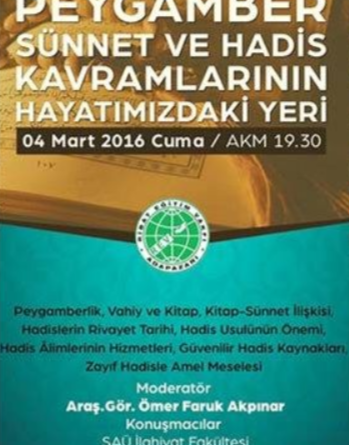 Peygamber ve sünnet paneli sakarya